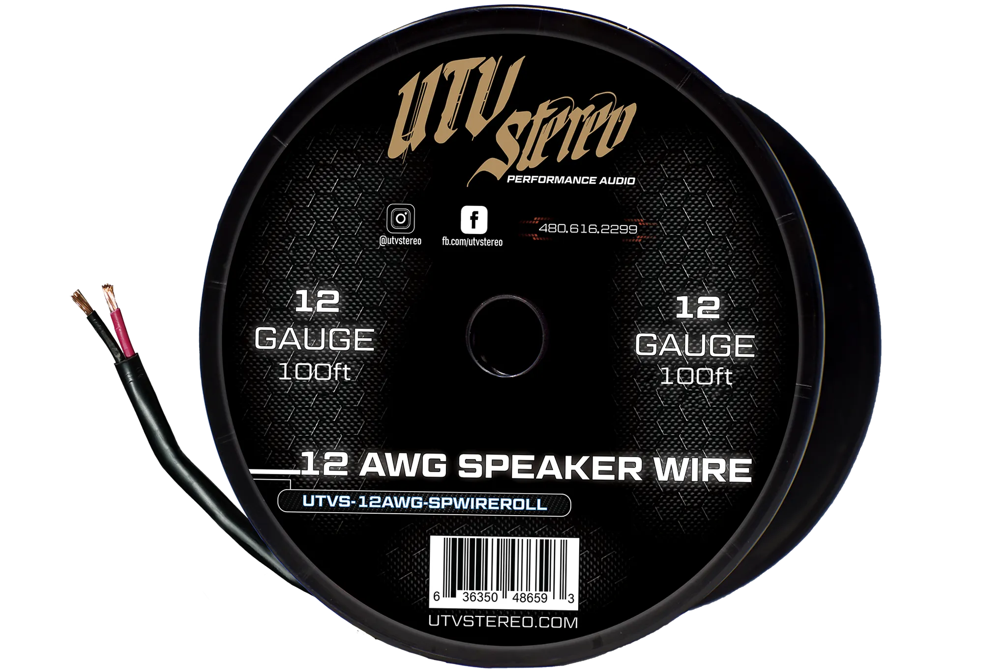 12 AWG Speaker Wire Roll - 12ft | UTVS-12AWG-SPWIRE-12