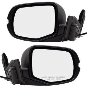 2017-2023 Honda Ridgeline RTL FWD/RTL-T FWD/RTS Power Door Mirror Assembly Paint To Match Black Manual Folding Without Heat-Signal-Memory-Auto Dimming-RH Side View Camera Set LH RH 2019-2021 Honda Passport Sport