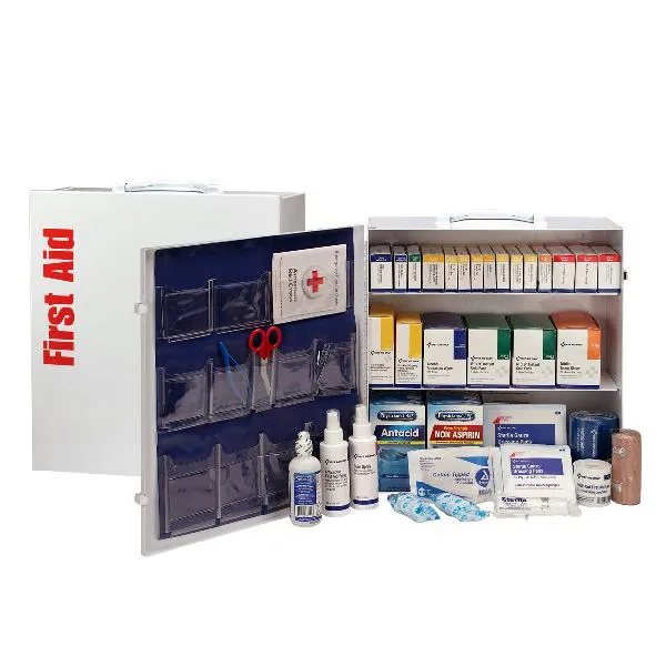 3 Shelf First Aid ANSI 2015 Class B  Metal Cabinet, with Meds