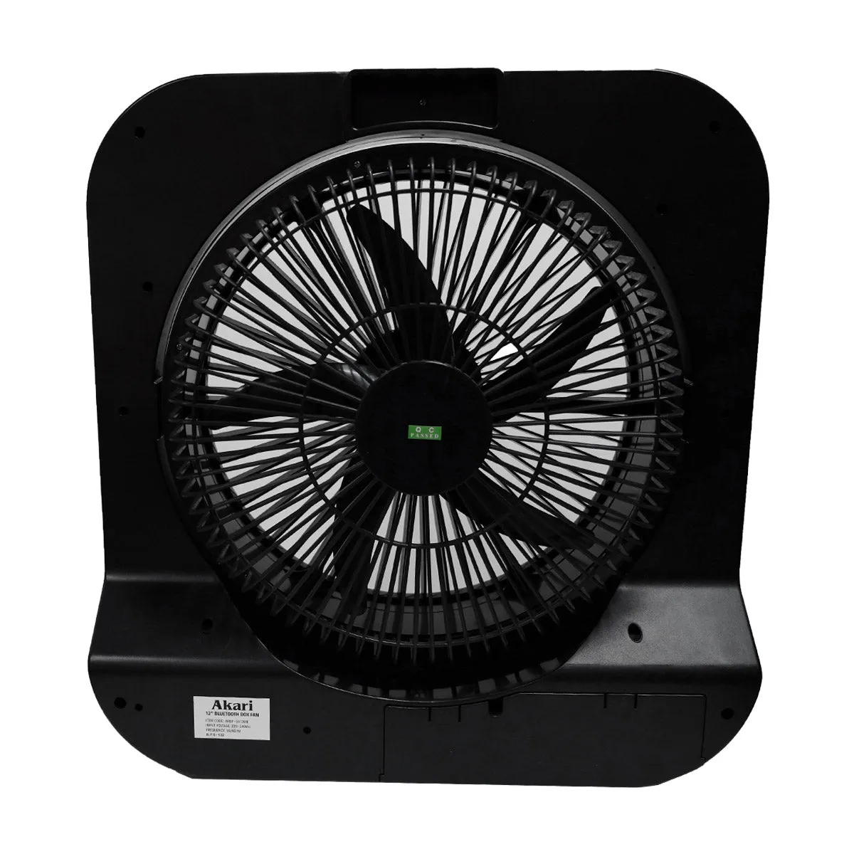 Akari 12 Rechargeable Box Fan with BT Speaker & LED Light (ARBF-5513MB)