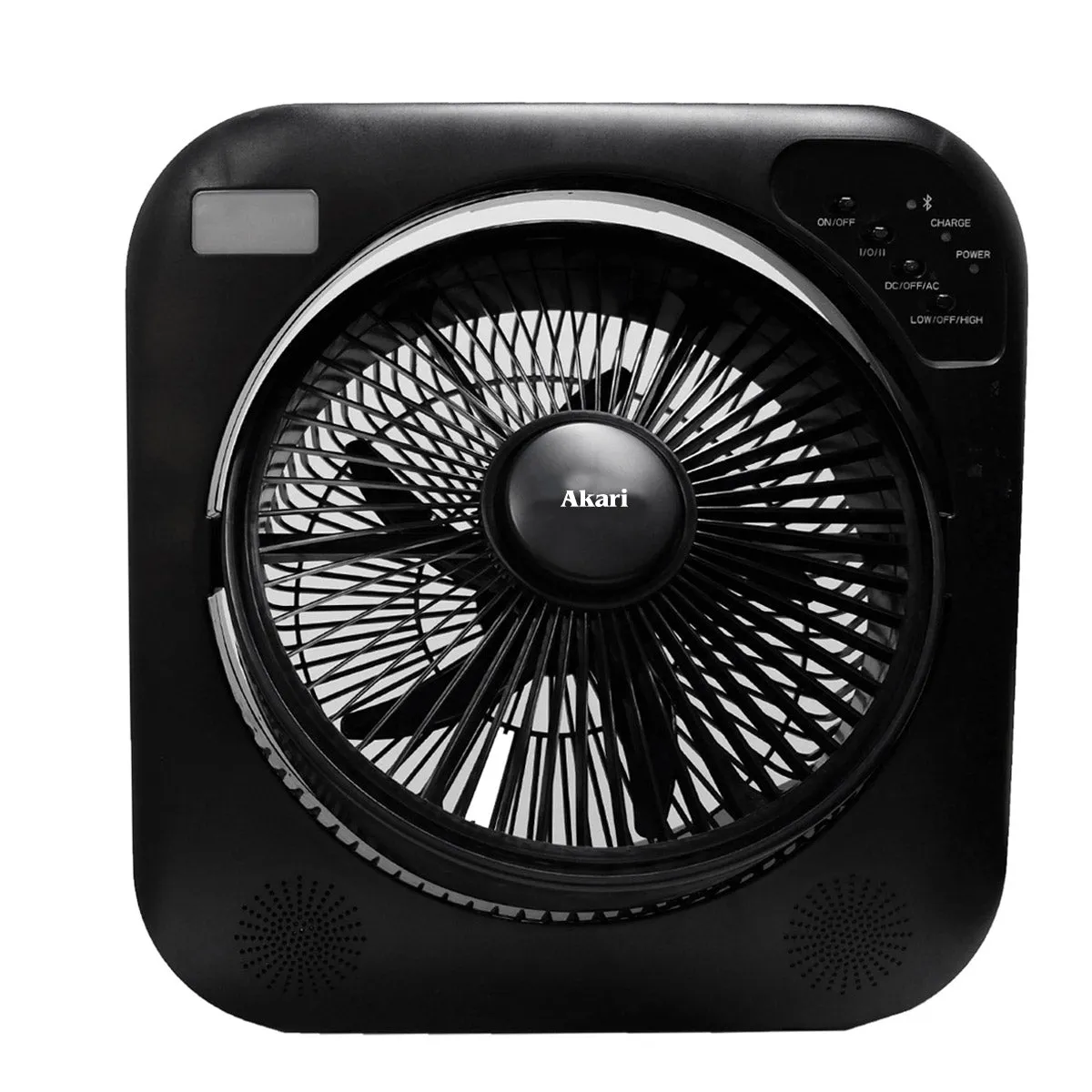 Akari 12 Rechargeable Box Fan with BT Speaker & LED Light (ARBF-5513MB)