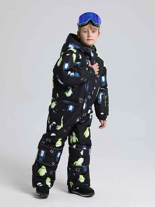 Boy & Girls Penguin One Piece Snowsuits