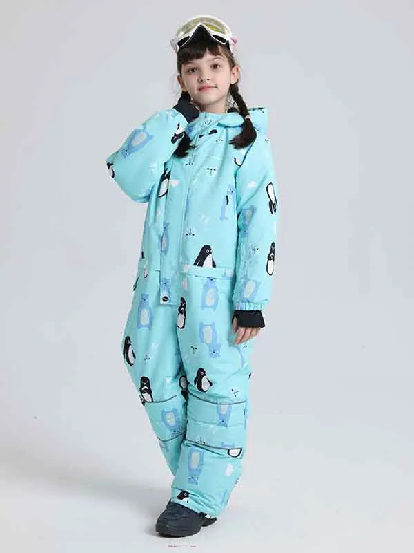 Boy & Girls Penguin One Piece Snowsuits