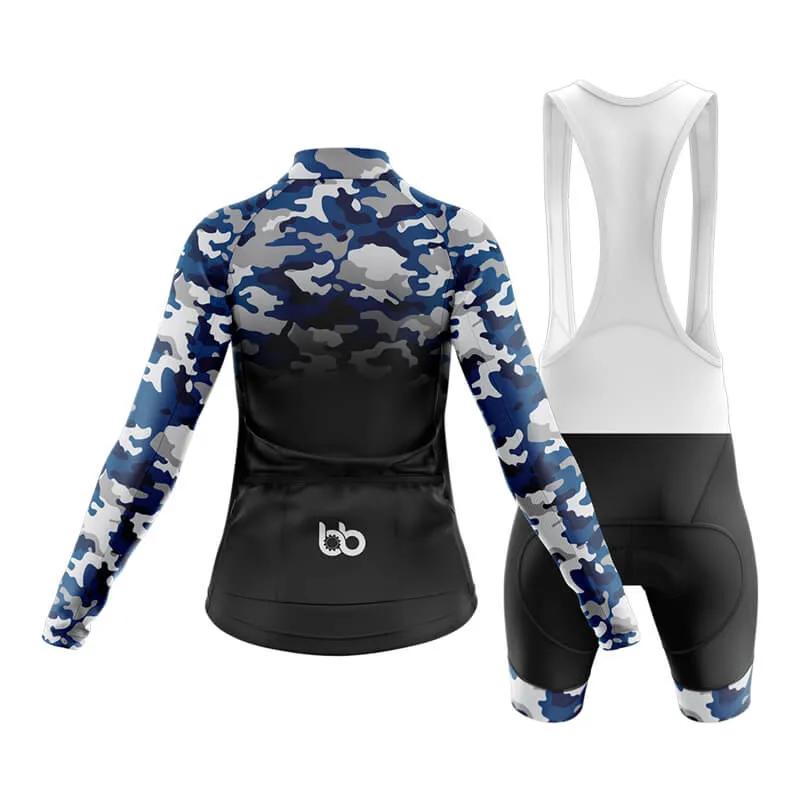 Camouflage Neck Club Cycling Kit (V3) (Blue-Black)