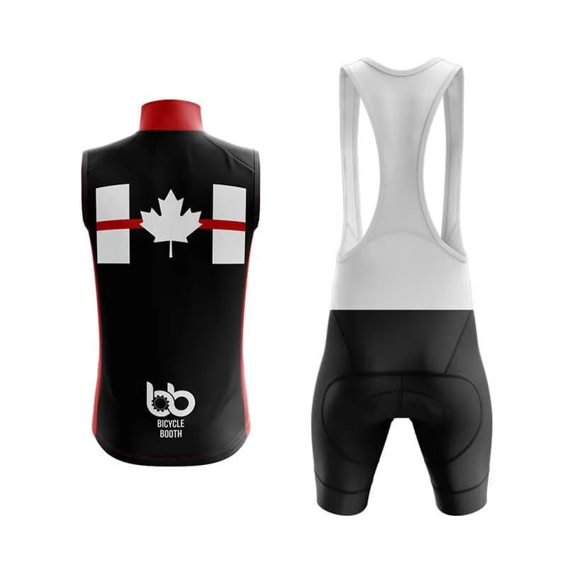 Canada Red Thin Line Club Cycling Kit (Black)