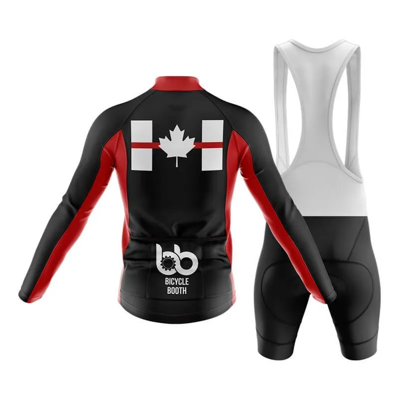 Canada Red Thin Line Club Cycling Kit (Black)