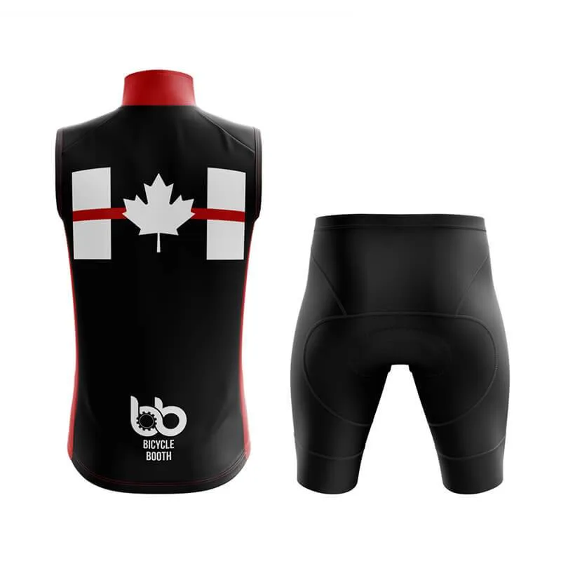 Canada Red Thin Line Club Cycling Kit (Black)