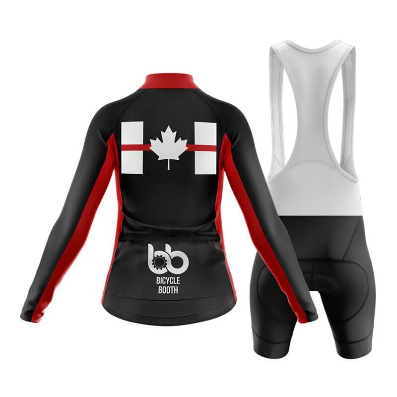 Canada Red Thin Line Club Cycling Kit (Black)