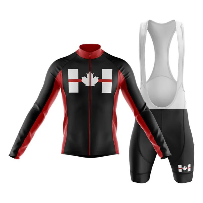 Canada Red Thin Line Club Cycling Kit (Black)