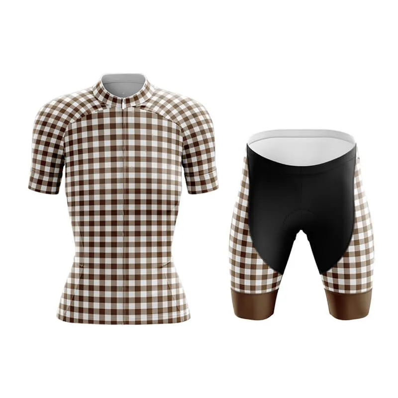 Checkered (Brown) Club Cycling Kit