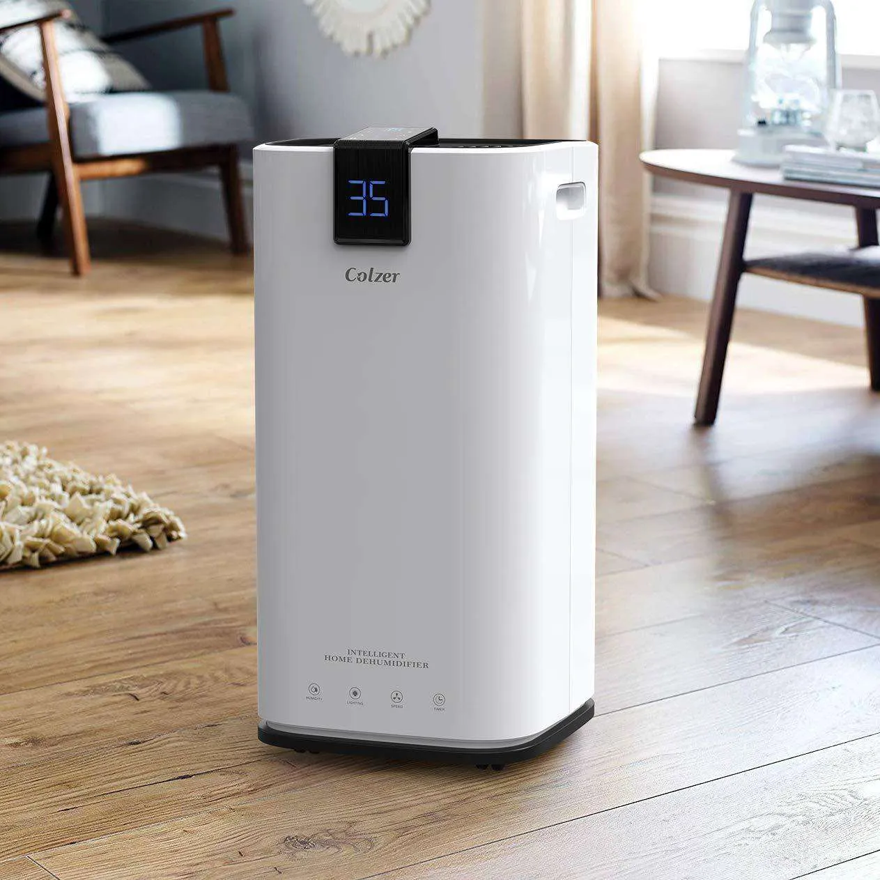 Colzer Colzer-001 Large Capacity 70 Pints Compact Portable Dehumidifier with Continuous Drain Outlet New