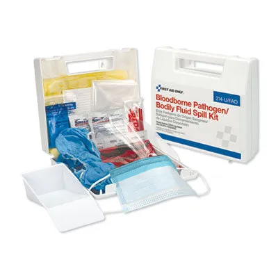 First Aid Only BBP Spill Cleanup Kit, 7 1/2 x 4 1/2 x 2 3/4, White (6021)