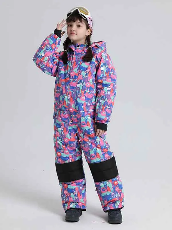 Girl & Boy's Animal World One Piece Snowsuits