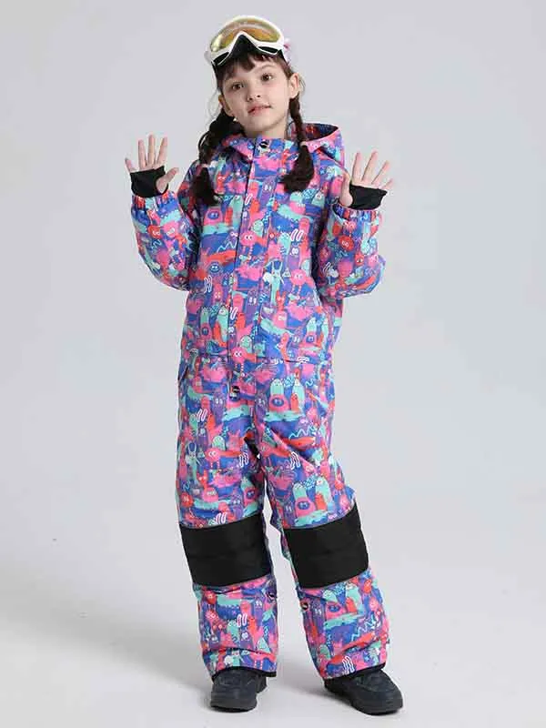 Girl & Boy's Animal World One Piece Snowsuits