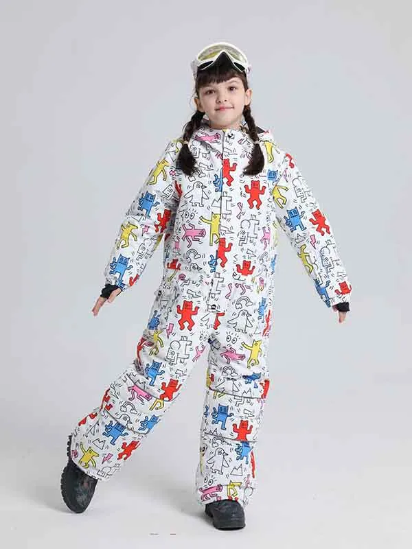 Girl & Boy's Animal World One Piece Snowsuits