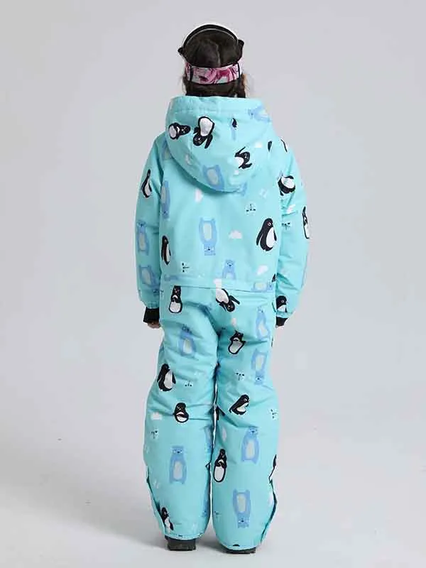 Girl & Boy's Penguin One Piece Snowsuits