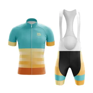 Gradient Frequency Club Cycling Kit (Blue-Yellow-Brown)