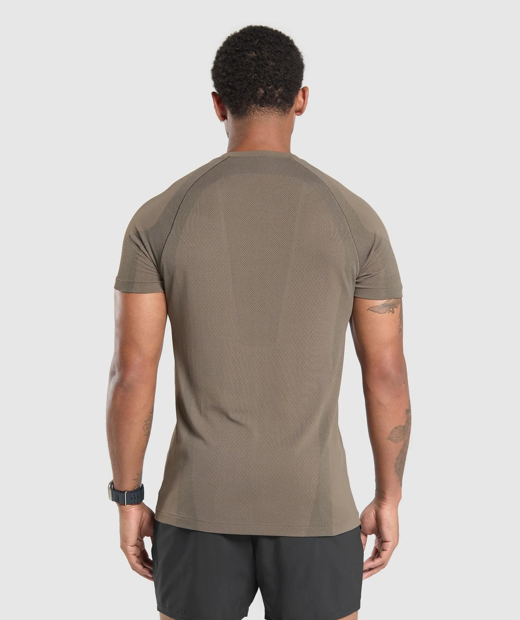 Gymshark Apex Seamless T-Shirt - Camo Brown/Black