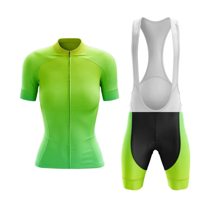 Hi Viz Yellow and Green Gradient Club Cycling Kit