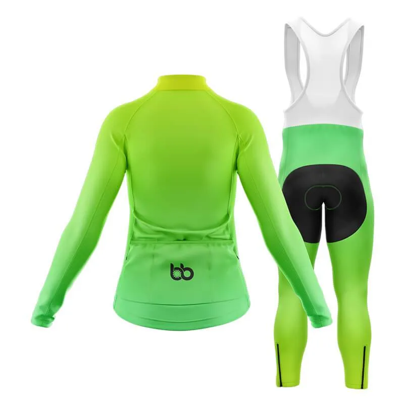 Hi Viz Yellow and Green Gradient Club Cycling Kit