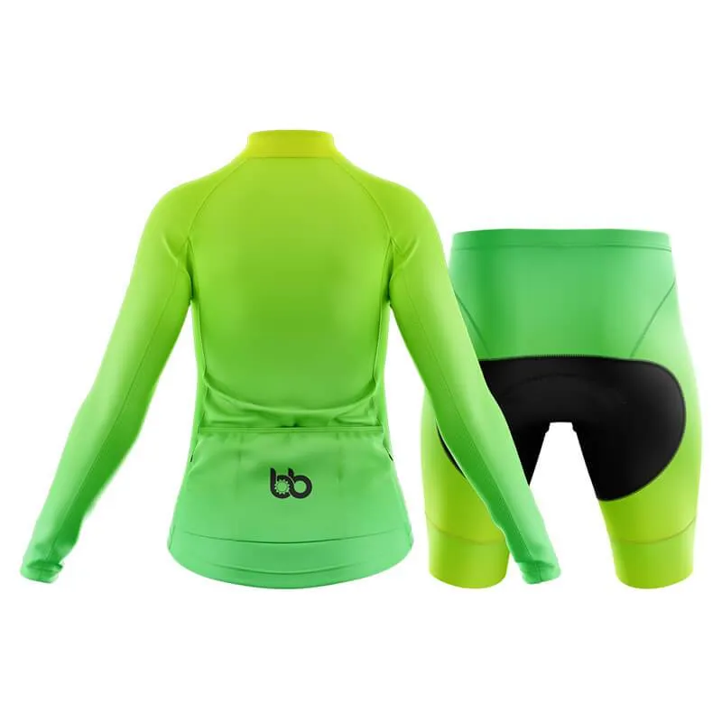 Hi Viz Yellow and Green Gradient Club Cycling Kit