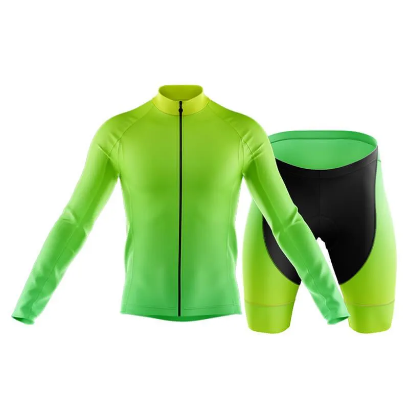 Hi Viz Yellow and Green Gradient Club Cycling Kit