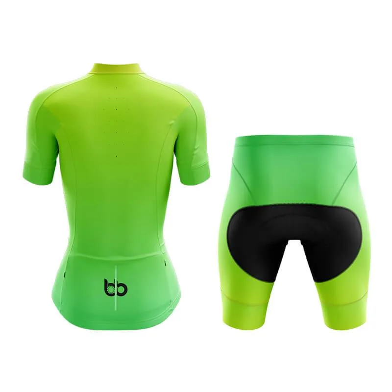 Hi Viz Yellow and Green Gradient Club Cycling Kit