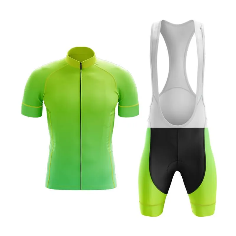 Hi Viz Yellow and Green Gradient Club Cycling Kit