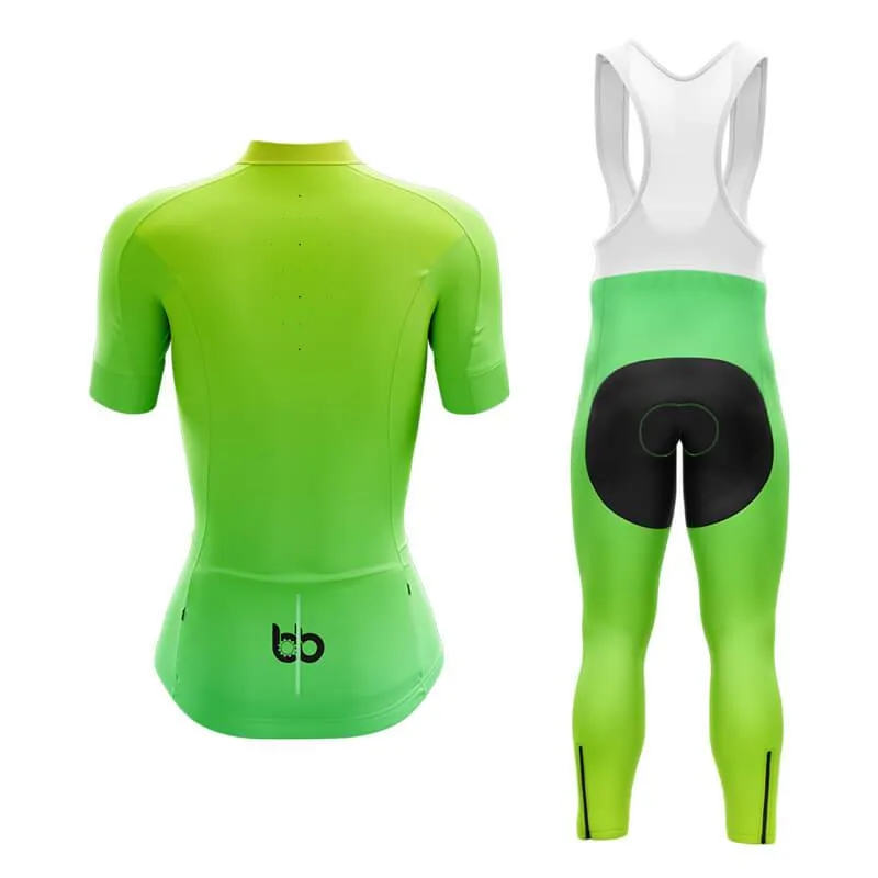 Hi Viz Yellow and Green Gradient Club Cycling Kit