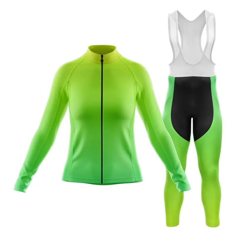 Hi Viz Yellow and Green Gradient Club Cycling Kit