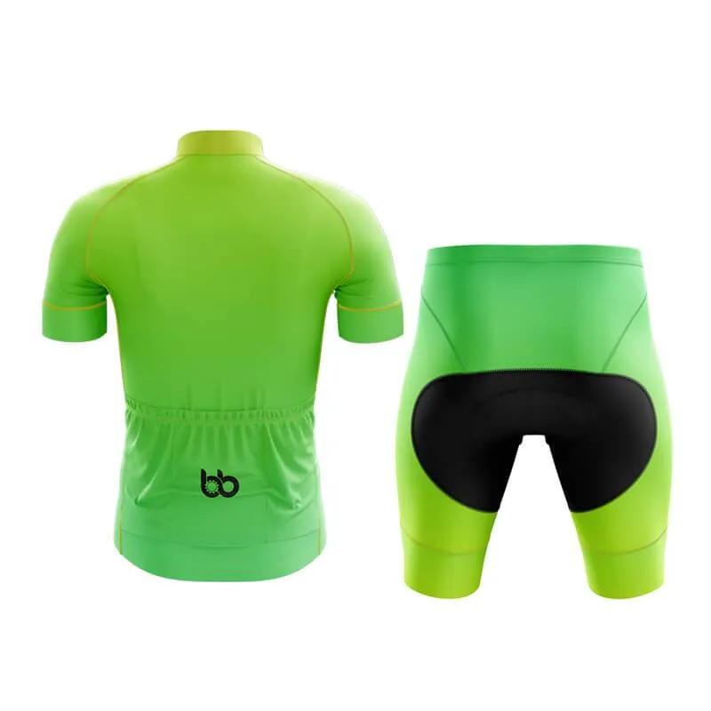 Hi Viz Yellow and Green Gradient Club Cycling Kit