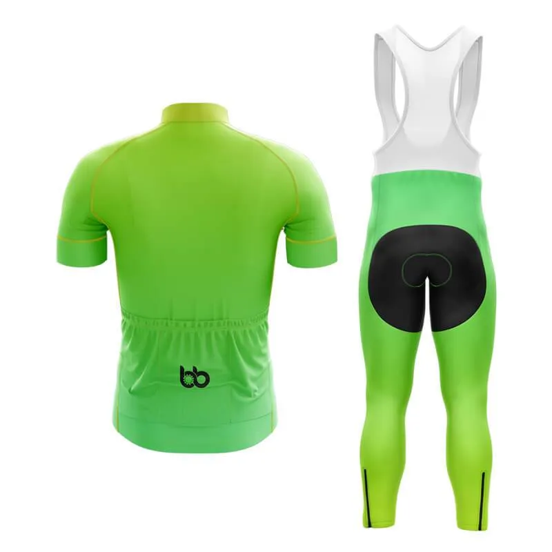 Hi Viz Yellow and Green Gradient Club Cycling Kit