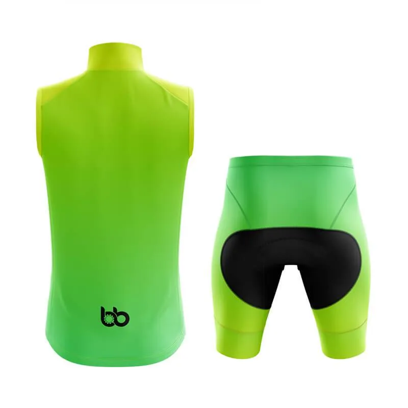 Hi Viz Yellow and Green Gradient Club Cycling Kit