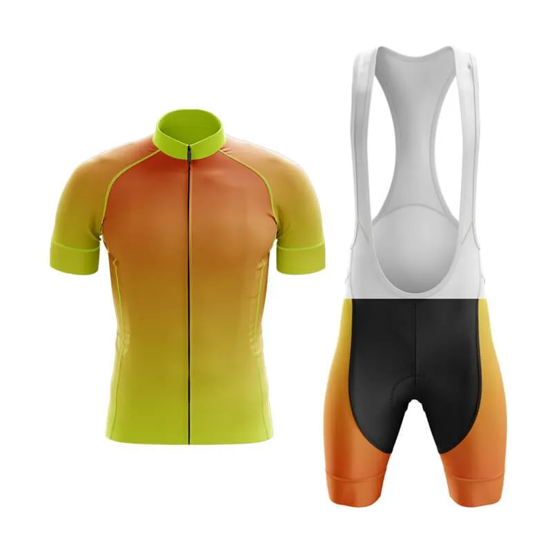 Hi Viz Yellow and Red Gradient Club Cycling Kit