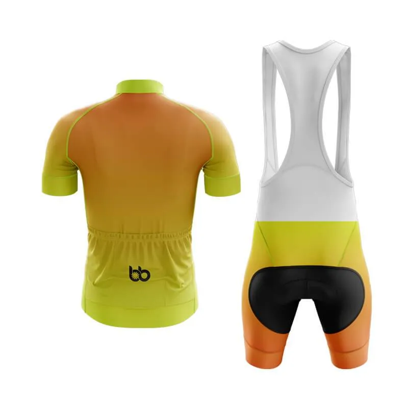 Hi Viz Yellow and Red Gradient Club Cycling Kit