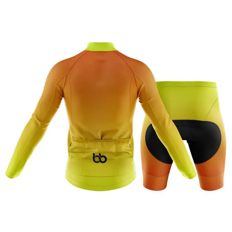 Hi Viz Yellow and Red Gradient Club Cycling Kit