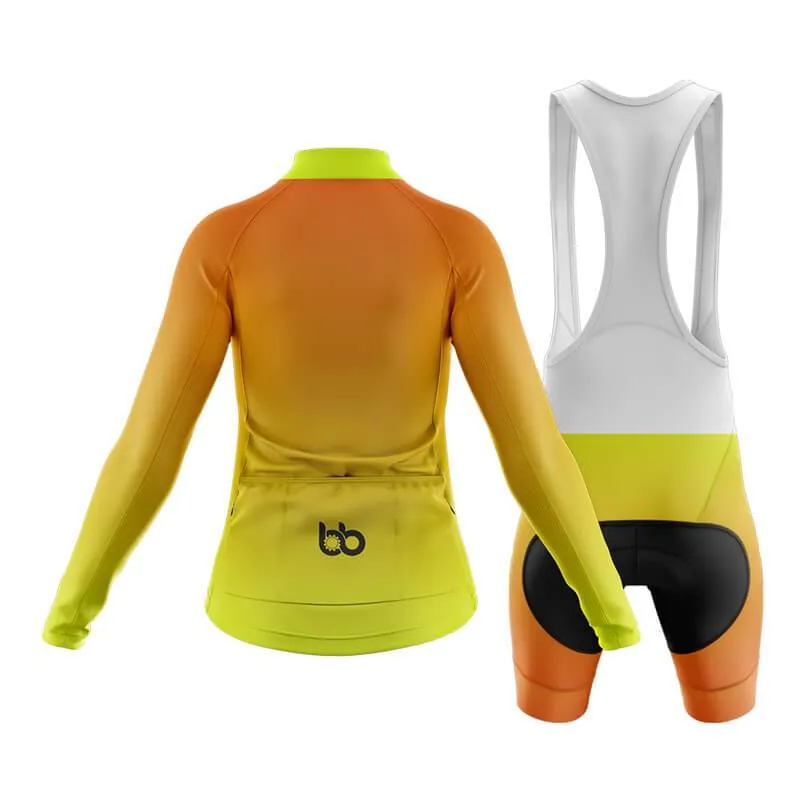 Hi Viz Yellow and Red Gradient Club Cycling Kit