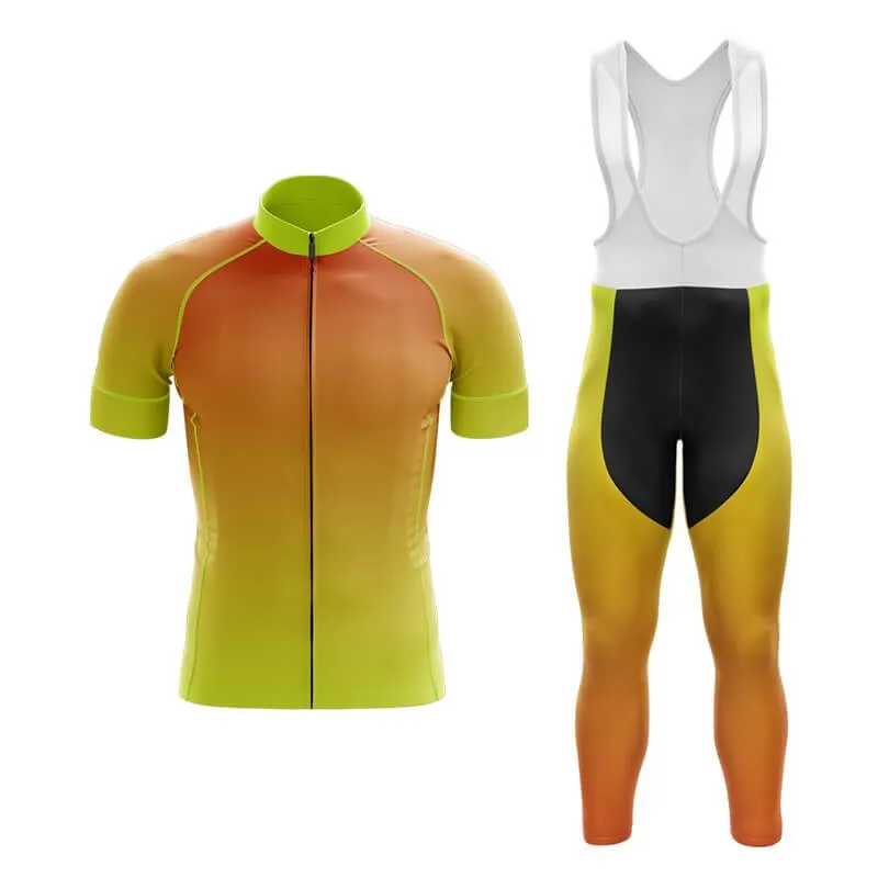 Hi Viz Yellow and Red Gradient Club Cycling Kit