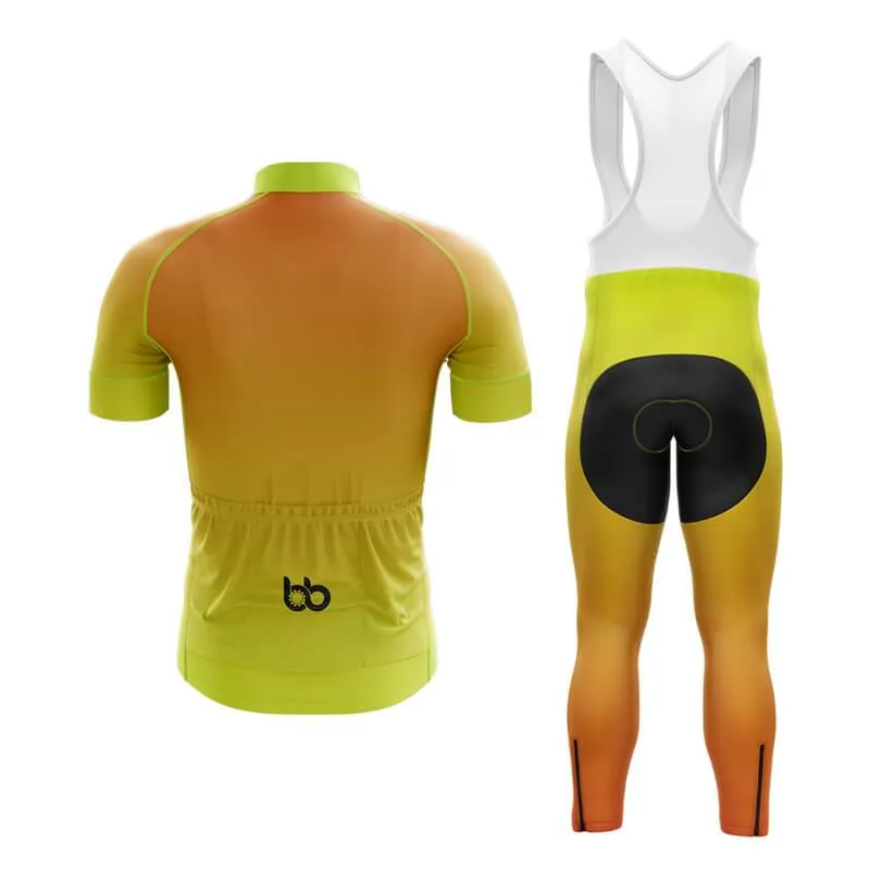 Hi Viz Yellow and Red Gradient Club Cycling Kit