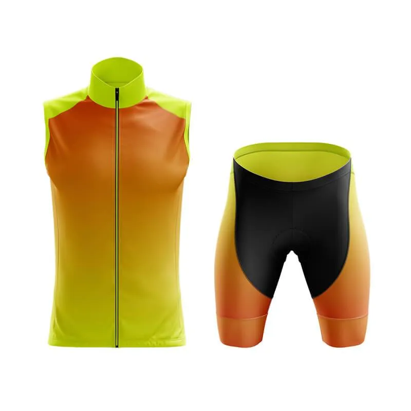 Hi Viz Yellow and Red Gradient Club Cycling Kit