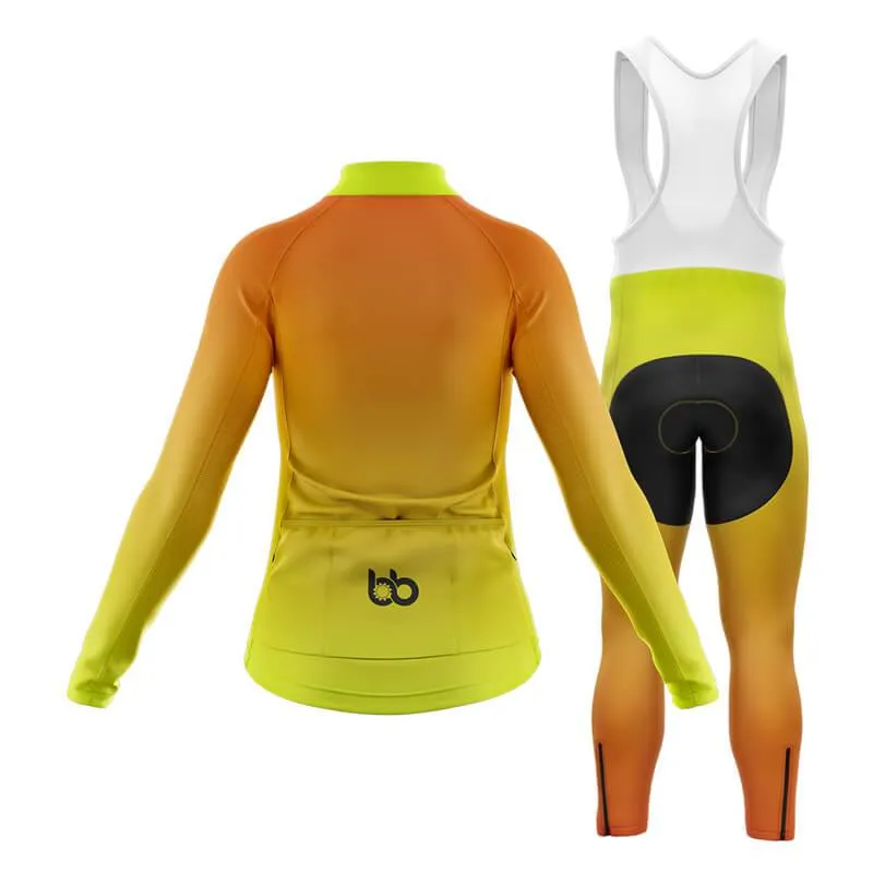 Hi Viz Yellow and Red Gradient Club Cycling Kit