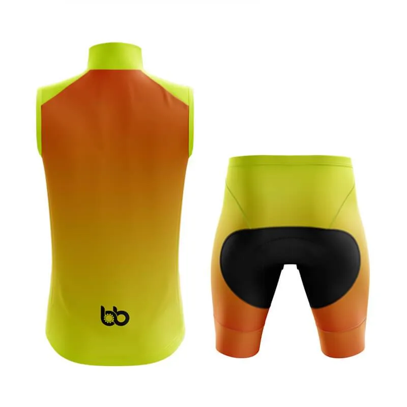 Hi Viz Yellow and Red Gradient Club Cycling Kit