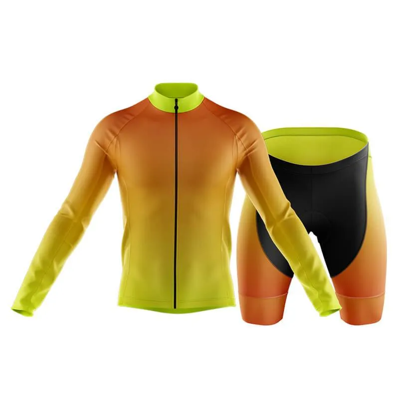 Hi Viz Yellow and Red Gradient Club Cycling Kit