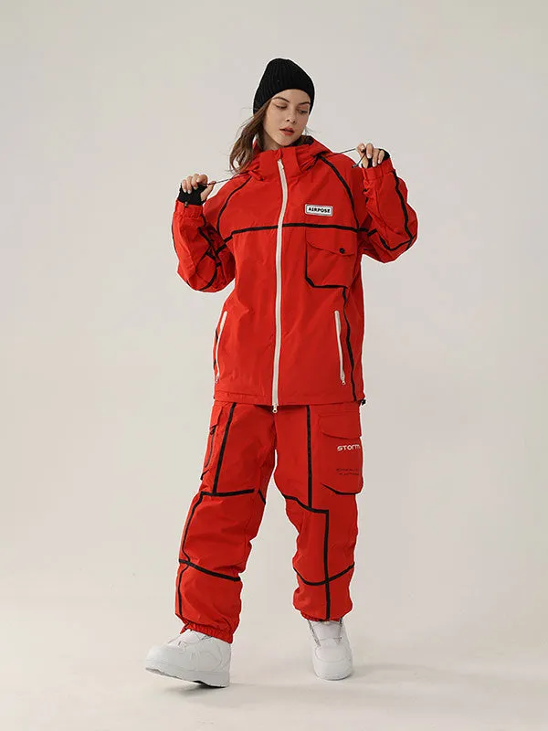 Men's Air Pose Mountain Breaker Stripe Cargo Snow Suits