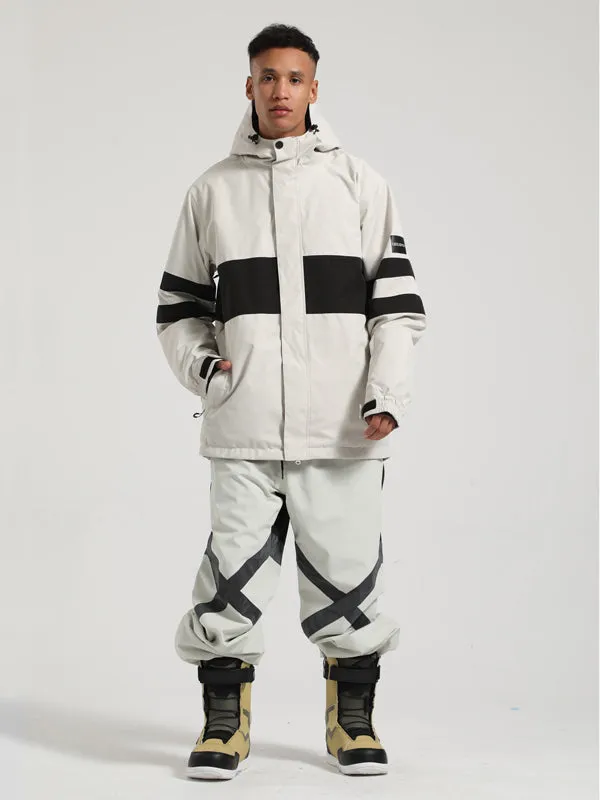 Men's Gsou Snow Light Zone Stripe Two Piece Snowsuit