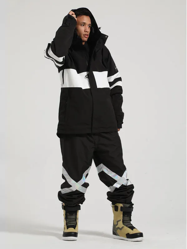 Men's Gsou Snow Light Zone Stripe Two Piece Snowsuit