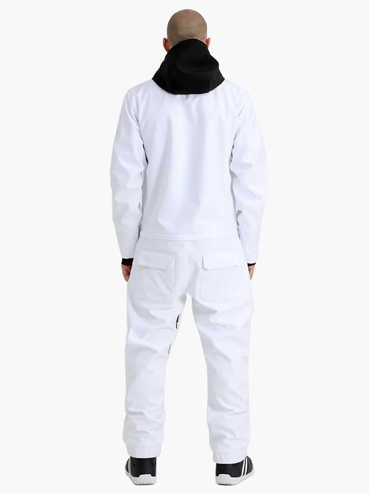 Men's One Picece Snowboard Ski Suits Slope Star White