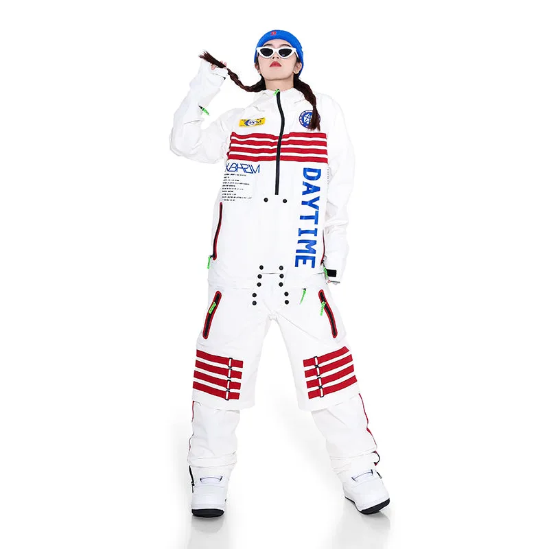 Men's PINGUP Nasa Space Station One Piece Snowboard Suits