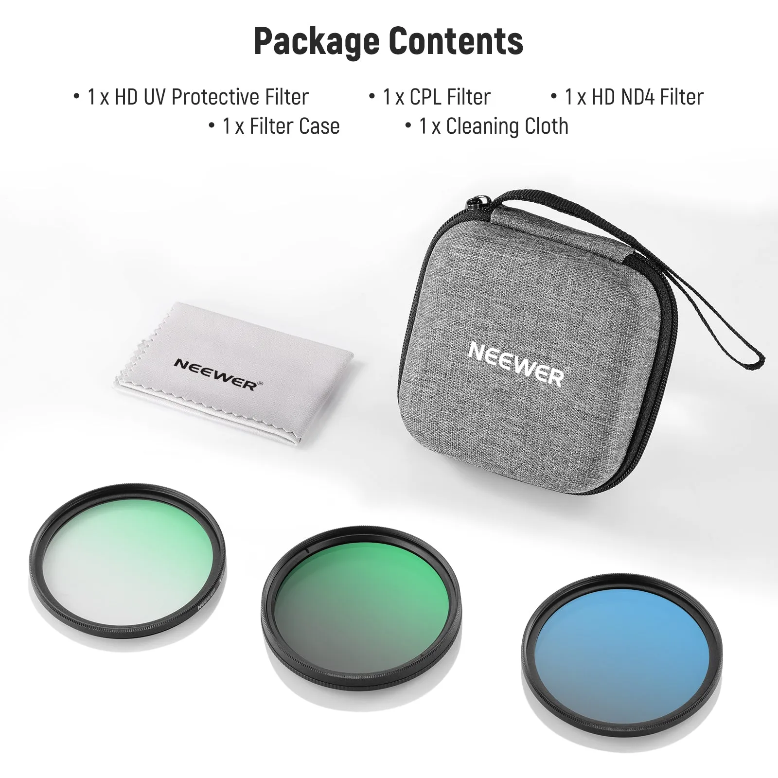 NEEWER NW SERIES A UV&CPL&ND4 Lens Filter Kit