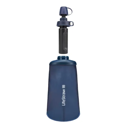 Peak Series Collapsible Squeeze 650ml Bottle with Filter by Lifestraw